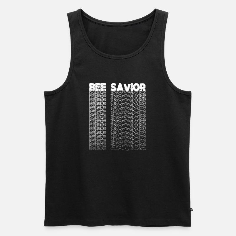 bee-friendly plants statement present idea - Männer Premium Bio Tank Top - Schwarz