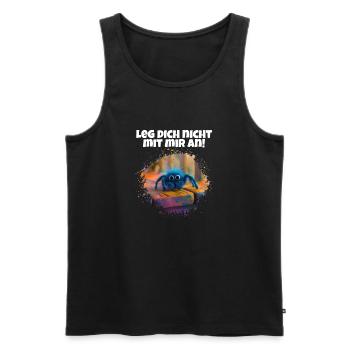 süße Spinne - Leg dich nicht mit mir an - Männer Premium Bio Tank Top - Schwarz - Vorne - Michal (187cm)