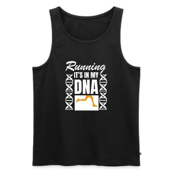 Marathon Courir Jogging - Débardeur bio Premium Homme - noir - Devant - Michal (187cm)