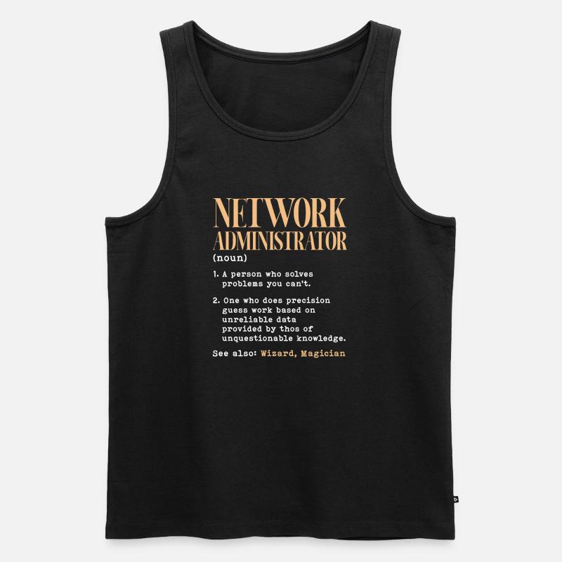 Network administrator Definition - Männer Premium Bio Tank Top - Schwarz
