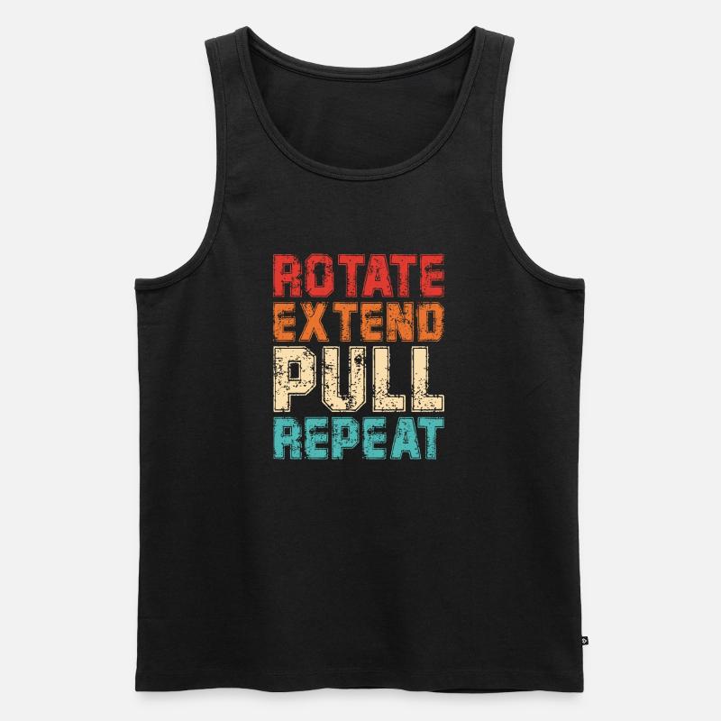 Rotate Extend Pull Repeat - Men's Premium Organic Tank Top - black