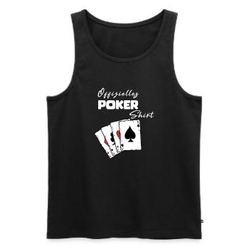 Chemise officielle de poker - Débardeur bio Premium Homme - noir - Devant - Michal (187cm)