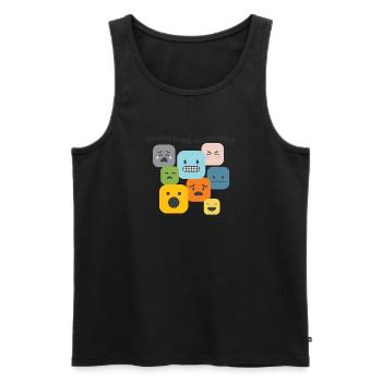 SPED-Lehrer-Shirt, es ist in Ordnung, all die zu fühlen - Männer Premium Bio Tank Top - Schwarz - Vorne - AI Model Male 178 light (178cm)