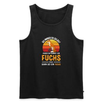 Raubtier Rotfuchs Fuchsliebhaber Fuchs - Männer Premium Bio Tank Top - Schwarz - Vorne - AI Model Male 178 light (178cm)