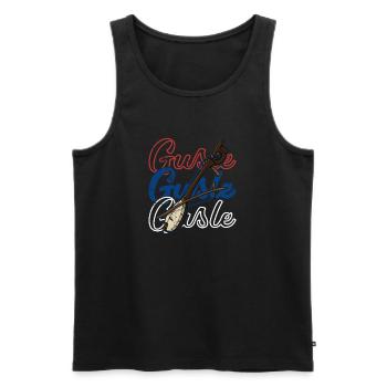Serbie Balkan Gusle musique drapeau - Débardeur bio Premium Homme - noir - Devant - Michal (187cm)
