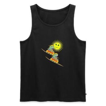 Finally time for skating again. - Men's Premium Organic Tank Top - black - Front - Michal (187cm)