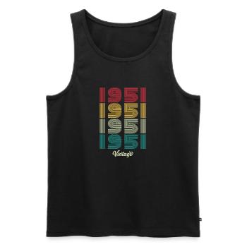 73 Jahre alter Jahrgang 1951 Limitierte Auflage 73. - Männer Premium Bio Tank Top - Schwarz - Vorne - Michal (187cm)