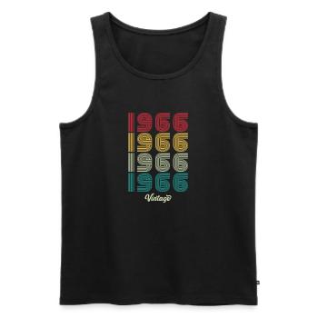 58 Jahre alter Jahrgang 1966 Limitierte Auflage 58. - Männer Premium Bio Tank Top - Schwarz - Vorne - Michal (187cm)