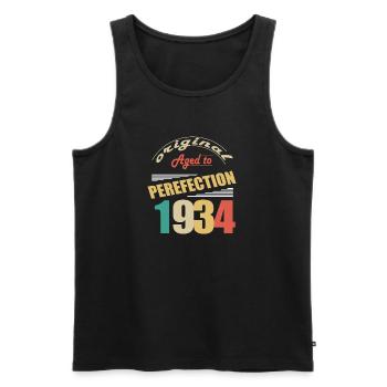 Ich bin 90 Jahre alt | Ich bin 1934 geboren - Geburt - Männer Premium Bio Tank Top - Schwarz - Vorne - Michal (187cm)