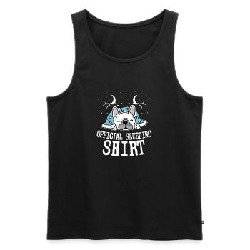 Offical Sleeping Shirt French Bulldog Dog Owner - Männer Premium Bio Tank Top - Schwarz - Vorne - AI Model Male 178 light (178cm)