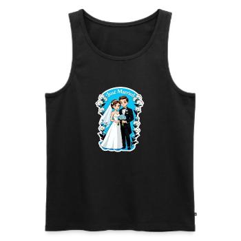 just married - pour mariage - Débardeur bio Premium Homme - noir - Devant - Michal (187cm)