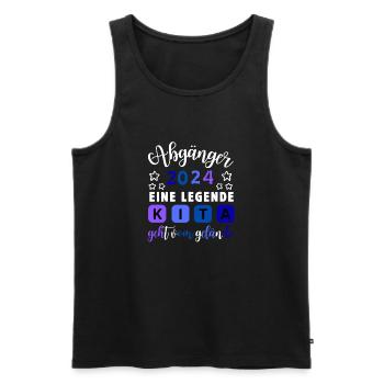 Kita Abgänger 2024 Schulkind Einschulung Schule Le - Männer Premium Bio Tank Top - Schwarz - Vorne - Michal (187cm)
