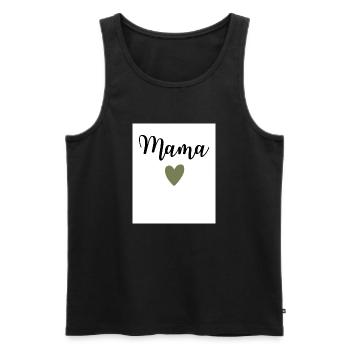 Mama-Shirt - Männer Premium Bio Tank Top - Schwarz - Vorne - Michal (187cm)