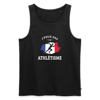 I Can't I Athletics Athlete Runner Funny - Men's Premium Organic Tank Top - black - Front - Michal (187cm)