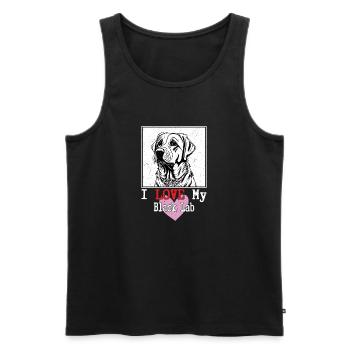 J’aime mon labrador retriever propriétaire de laboratoire noir - Débardeur bio Premium Homme - noir - Devant - Michal (187cm)