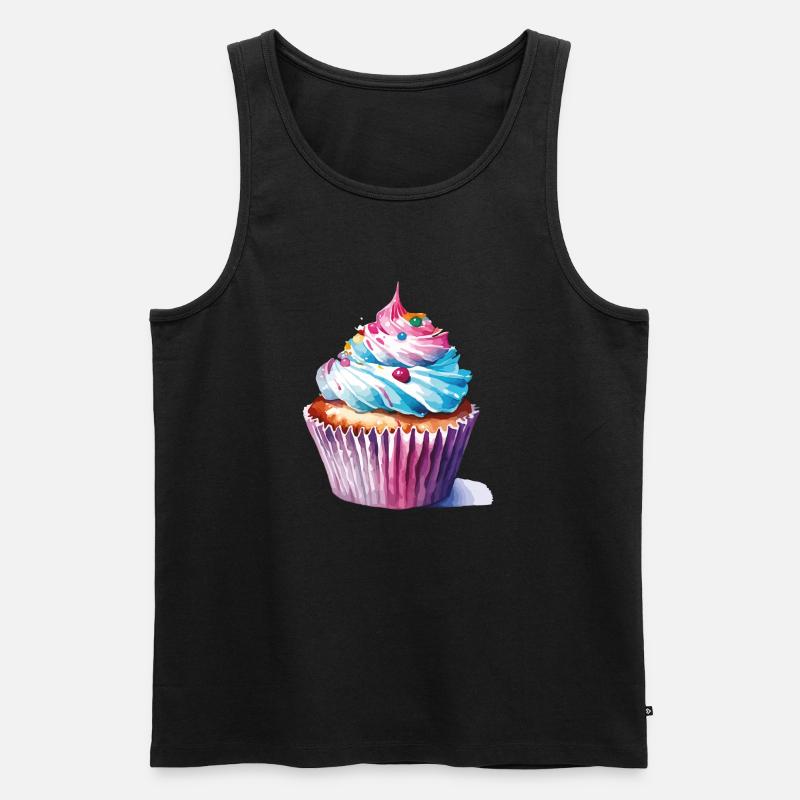 cupcake 2 2 - Männer Premium Bio Tank Top - Schwarz