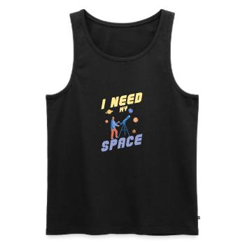 I Need My Space Stargazer Telescope Astronomy - Männer Premium Bio Tank Top - Schwarz - Vorne - AI Model Male 178 light (178cm)