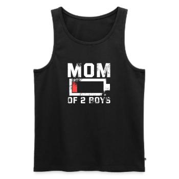 Maman de 2 garçons Chemise cadeau de Son Mothers - Débardeur bio Premium Homme - noir - Devant - Michal (187cm)