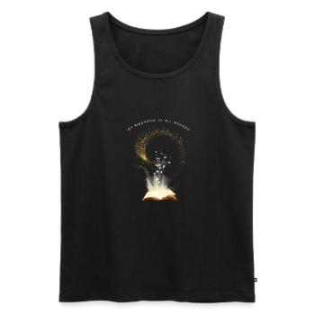 My weekend is all booked - Männer Premium Bio Tank Top - Schwarz - Vorne - Michal (187cm)