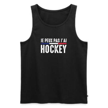 Ich kann nicht Ich habe Hockeyspieler Lustiger Hockeyspieler - Männer Premium Bio Tank Top - Schwarz - Vorne - Michal (187cm)