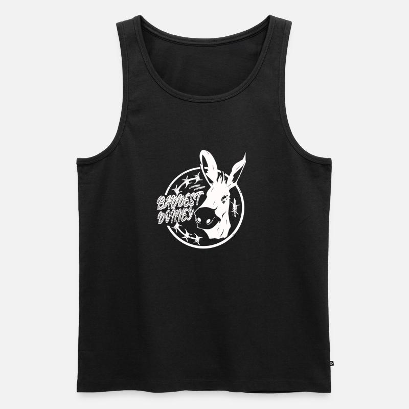 Der schlimmste Esel - Männer Premium Bio Tank Top - Schwarz