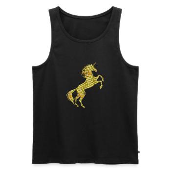 Licorne Ananas Symbole T-Shirt Plante Tropicale - Débardeur bio Premium Homme - noir - Devant - AI Model Male 178 light (178cm)