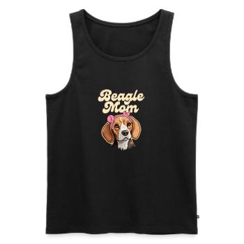 Beagle Maman Propriétaire de chien Chiot Beagles - Débardeur bio Premium Homme - noir - Devant - AI Model Male 178 light (178cm)