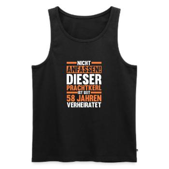 Marriage Angel Wedding 58 Years Married Wedding - Men's Premium Organic Tank Top - black - Front - Michal (187cm)