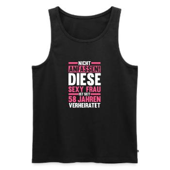 Marriage Angel Wedding 58 Years Married Wedding - Men's Premium Organic Tank Top - black - Front - Michal (187cm)