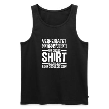 Marriage Angel Wedding 58 Years Married Wedding - Men's Premium Organic Tank Top - black - Front - Michal (187cm)