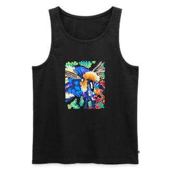 Bumblebee Bee Wasp Insect Symbol of Willpower - Men's Premium Organic Tank Top - black - Front - AI Model Male 178 light (178cm)