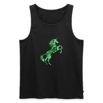 Einhorn Camouflage Symbol T-Shirt Magisches Einhorn - Männer Premium Bio Tank Top - Schwarz - Vorne - Michal (187cm)