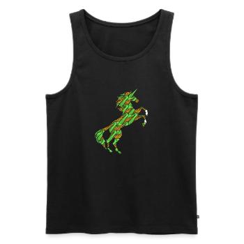 Corn Cobs Unicorn T-Shirt Corncob Maize Magical - Men's Premium Organic Tank Top - black - Front - Michal (187cm)