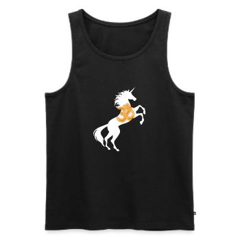 Licorne Om Symbole T-Shirt Sacré Son Magique - Débardeur bio Premium Homme - noir - Devant - Michal (187cm)