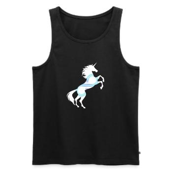 Infinity Symbol Einhorn T-Shirt Magisches Einhorn - Männer Premium Bio Tank Top - Schwarz - Vorne - Michal (187cm)