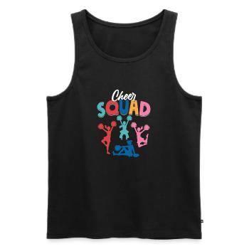 Cheer Squad Cheerleader Cheerleading - Men's Premium Organic Tank Top - black - Front - Michal (187cm)