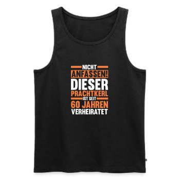 Ehe Diamantene Hochzeit 60 Jahre Verheiratet Hochz - Männer Premium Bio Tank Top - Schwarz - Vorne - AI Model Male 178 light (178cm)