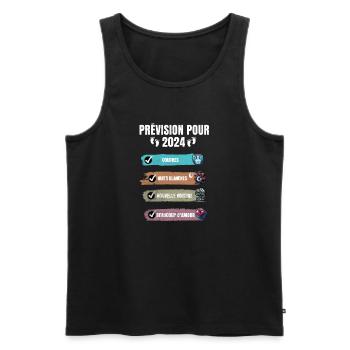 Mann wird bald Vater Ankündigung, werdender Vater Geschenk - Männer Premium Bio Tank Top - Schwarz - Vorne - Michal (187cm)