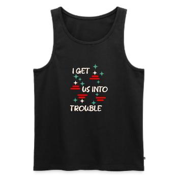 Besties Best friends bff - Men's Premium Organic Tank Top - black - Front - Michal (187cm)