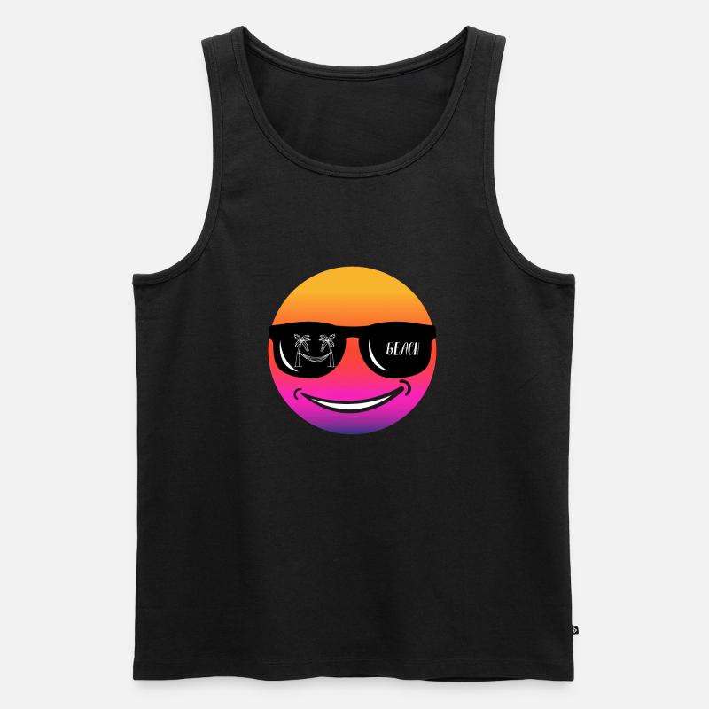 Beach Vibes - Männer Premium Bio Tank Top - Schwarz