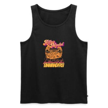 Geburtstag Altes Auto Model Sunset lustiger Spruch - Männer Premium Bio Tank Top - Schwarz - Vorne - Michal (187cm)