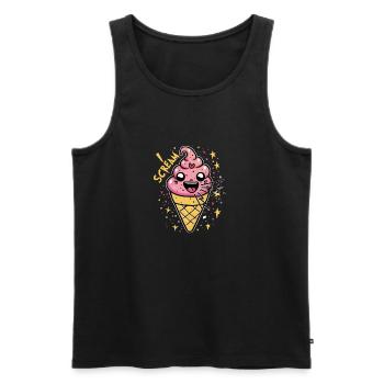 I Scream - en cadeau - Débardeur bio Premium Homme - noir - Devant - Michal (187cm)