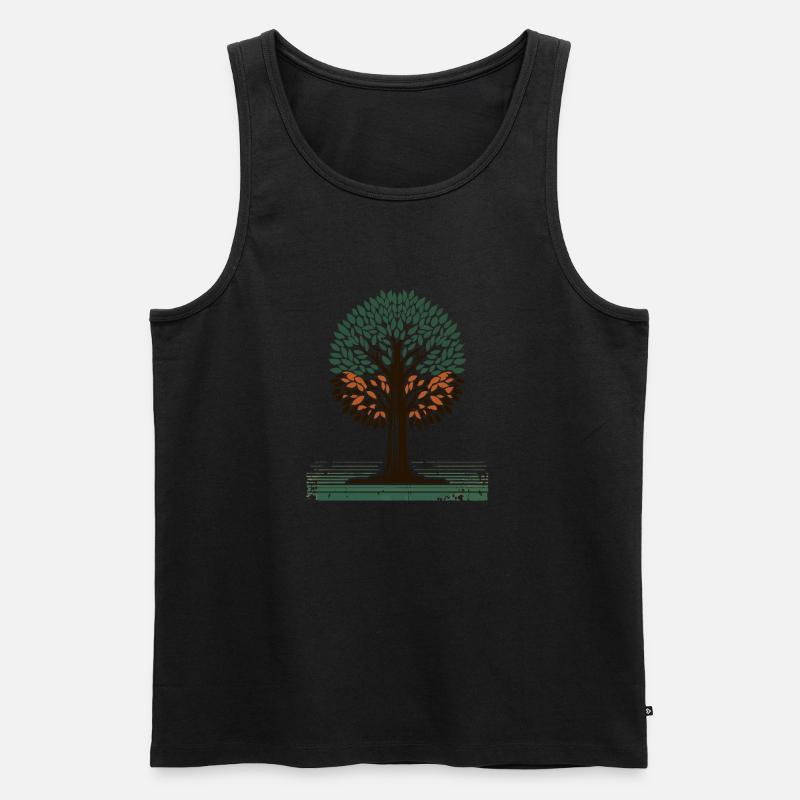 Retro Baum Sommer - Männer Premium Bio Tank Top - undefined
