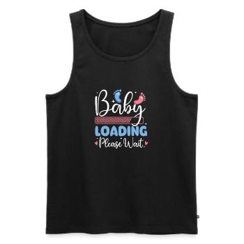 Baby Loading - Schwangerschafts-Countdown - Männer Premium Bio Tank Top - Schwarz - Vorne - AI Model Male 178 light (178cm)
