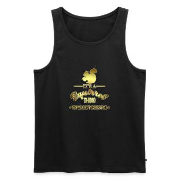 Es ist ein Eichhörnchen-Ding, das man nicht verstehen würde, Humor - Männer Premium Bio Tank Top - Schwarz - Vorne - AI Model Male 178 light (178cm)