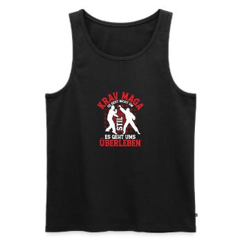 Krav Maga Contact Sports Martial Arts - Men's Premium Organic Tank Top - black - Front - AI Model Male 178 light (178cm)
