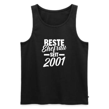 Valentinstag Beste Ehefrau Seit 2001 - Männer Premium Bio Tank Top - Schwarz - Vorne - Michal (187cm)
