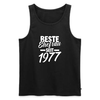 Meilleure épouse de la Saint-Valentin depuis 1977 - Débardeur bio Premium Homme - noir - Devant - Michal (187cm)