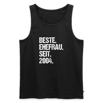 Valentine's Day Best Wife Since 2004 - Men's Premium Organic Tank Top - black - Front - AI Model Male 178 light (178cm)