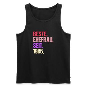 Valentine's Day Best Wife Since 1986 - Men's Premium Organic Tank Top - black - Front - Michal (187cm)